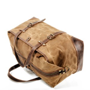 TP4 WaxCover Holdall Vintage™ Sac de voyage et de week-end pratique. Coton ciré épais et cuir naturel. Unisexe. 4 couleurs